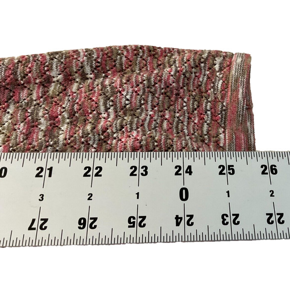 Love Women's Large Pink Cream Long Sleeve Knit Blouse Multicolor V-Neck - Picture 5 of 13